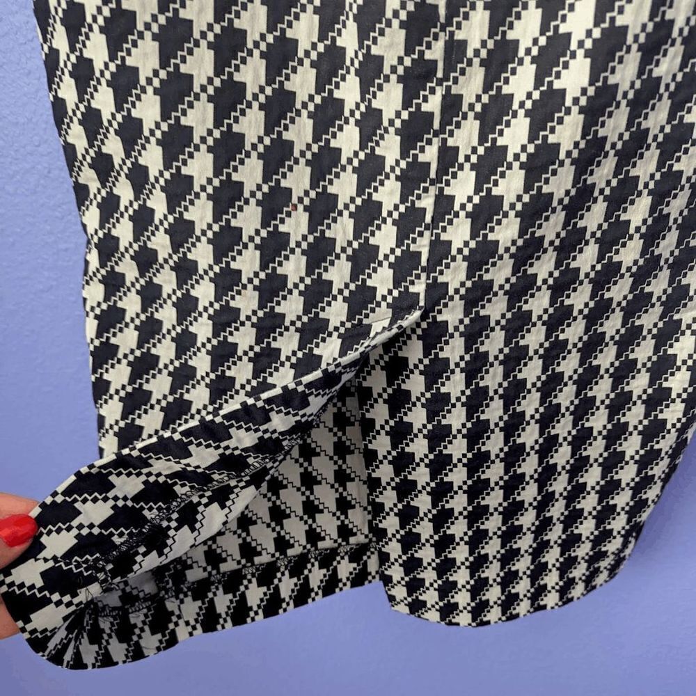 Women's Zara Basics Dress Pencil Skirt Small Houndstooth Dark Academia Punk Goth - Picture 7 of 9